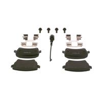 Bosch BP1018 - Brake Pads Car Rear Axle - Bosch Quality - Reduced Noise and Dust - ECE-R90 Certified - Copper-Free - 1 Set of 4 Pads - With Accessories