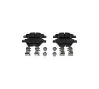 Bosch BP1338 - Brake Pads Car Rear Axle - Bosch Quality - Reduced Noise and Dust - ECE-R90 Certified - Copper-Free - 1 Set of 4 Pads - With Accessories
