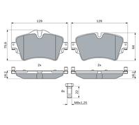 Bosch Brake Pad Set - 0986494736 - Set
