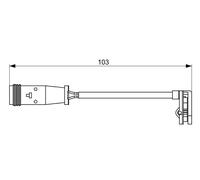 Bosch Brake Pad Wear Sensor AP309 (1987473037) Front/Rear - 1 Piece