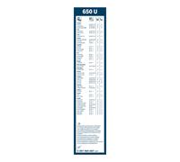 Bosch Wiper Blade Twin 650U, Length: 650mm - Single Front Wiper Blades