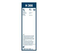 Bosch Wiper Blade Rear H308, Length: 300mm - Rear Wiper Blade