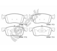 Fits BRECK 22593 00 703 00 Brake Pad Set, disc brake 22593 00 703 00 ⭐UK Stock⭐