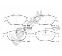 BRAKE PAD SET DISC BRAKE 23140 00 701 10 FOR ALFA ROMEO LANCIA 2.0L 4cyl 156