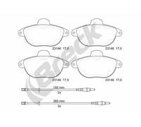 Fits BRECK KLOCKI HAMULCOWE 23146 00 501 10 HAM PADS. FRONT