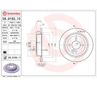 BREMBO Pair UV Coated Brake Discs 08.9163.11