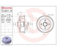 BREMBO 14.E311.10 Brake drum