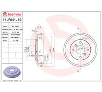 BREMBO 14.F041.10 Brake drum