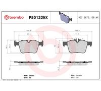 BREMBO P50122NX Brake pad set