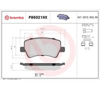 BREMBO P86021NX Brake pad set