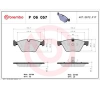 Fits BREMBO P 06 057 Brake Pad Set, disc brake P 06 057 Brake pads se ⭐UK Stock⭐