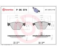 Fits BREMBO P 06 074 HAM PADS. FRONT BMW 5 F10 10- FRONT ⭐UK Stock⭐
