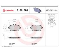 Fits BREMBO P 06 086 Brake Pad Set, disc brake P 06 086 Brake pads se ⭐UK Stock⭐