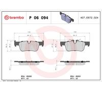 Fits BREMBO P 06 094 Brake Pad Set, disc brake P 06 094 Brake pads se ⭐UK Stock⭐