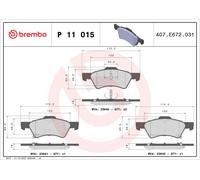 ✅Fits BREMBO P 11 015 HAM PADS. FRONT CHRYSLER VOYAGER 01- 16 WHEELS ⭐UK Seller⭐