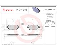 Fits BREMBO P 23 085 Brake pads set front , fits: ABARTH 500 / 595 / ⭐UK Stock⭐