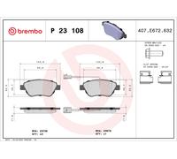 Brembo Brake Pads Set - Front - Fits Fiat Grande Punto 199 1.3D (2008-on) - 0077366135