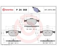 BREMBO P 24 058 Brake pad set