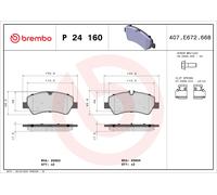 Fits BREMBO P 24 160 Brake Pad Set, disc brake P 24 160 Brake pads se ⭐UK Stock⭐