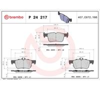 Brake pads P 24 217 BREMBO for FORD MONDEO V Saloon KUGA II MONDEO V Hatchback