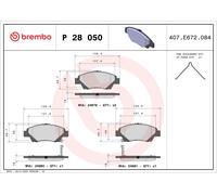 Brembo Brake Pad Set Front With Anti-Squeak Plate Fits Honda CR-Z Insight Jazz
