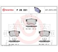 Brembo Brake Pads Rear With Anti-Squeak Plate For Acura Legend Honda Accord CR-V
