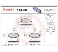 Brembo Brake Pads Rear With Anti-Squeak Plate Fits Hyundai Genesis Kia Ssangyong