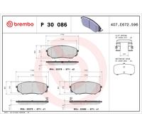 Brembo Brake Pads Front With Anti-Squeak Plate Fits Hyundai Santa Fe Kia Sorento