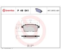 Fits BREMBO P 49 041 Brake Pad Set, disc brake P 49 041 Brake pads se ⭐UK Stock⭐