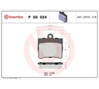 BREMBO P 50 024 Brake pad set