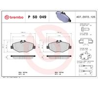 Fits BREMBO P 50 049 Brake Pad Set, disc brake P 50 049 Brake pads se ⭐UK Stock⭐