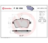 Fits BREMBO P 50 056 Brake Pad Set, disc brake P 50 056 Brake pads se ⭐UK Stock⭐