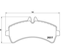 Brembo Brake Pad Set P 50 060 - Rear with Caliper Screws - Fits Mercedes Sprinter 4.6-T, VW