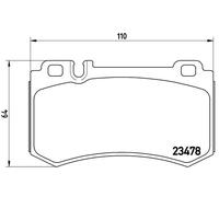 Brake pads P 50 061 BREMBO for MERCEDES-BENZ S-CLASS SL E-CLASS E-CLASS T-Model