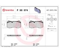 ✅Fits BREMBO P 50 074 HAM PADS. FRONT MERCEDES W221 S-CLASS 05- ⭐UK Seller⭐