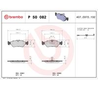 Brake Pads Set fits PUCH G-MODELL W 460 2.5D Rear 87 to 91 OM602.930 Brembo New