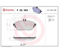 Ceramic Front Brake Pad Set 0064204620CR for Mercedes-Benz W176, CLA-Class