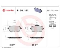 Fits BREMBO P 50 101 Brake Pad Set, disc brake P 50 101 Brake pads se ⭐UK Stock⭐