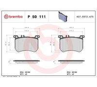 Fits BREMBO P 50 111 HAM PADS. FRONT MERCEDES W222 S-CLASS 13- FRONT ⭐UK Stock⭐