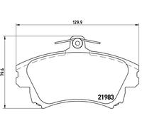 Brembo P54036 Front Disc Brake Pad - Set of 4