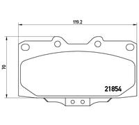 Brake pads P 56 034 BREMBO for NISSAN SUBARU