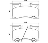 Fits BREMBO P 56 081 Brake Pad Set, Disc Brake