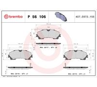 BREMBO P 56 106 Brake pad set