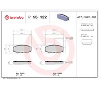 Brake pads P 56 122 BREMBO for NISSAN RENAULT TRUCKS