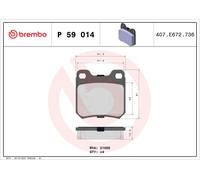 BREMBO P 59 014 Brake pad set