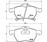 Brembo Brake Pad Set P 59 048 Front with Anti-Squeak Plate - Saab 9-3/9-5, Opel Astra/G Zafira
