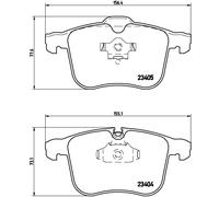 Brembo Brake Pad Set P 59 049 - Front, 4x Pads, Prepared for Wear Indicator