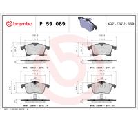 Fits BREMBO P 59 089 Brake Pad Set, disc brake P 59 089 Brake pads se ⭐UK Stock⭐