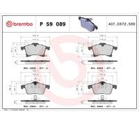 Brake Pads Set fits OPEL CORSA D, E 1.6 Front 2007 on Brembo 1605099 1605264 New