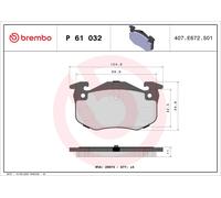 Brake Pads Rear With Anti-Squeak Plate Fits Citroën Saxo ZX Peugeot Renault